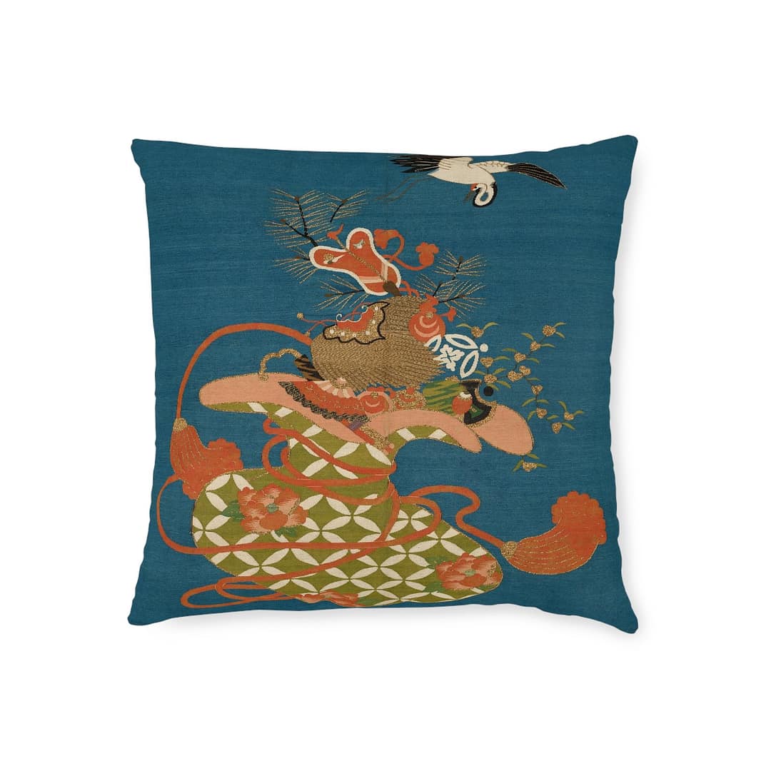 cgk.ink blue Fukusa Throw Cushion Fukusa Throw Cushion JAPAN cgk.ink