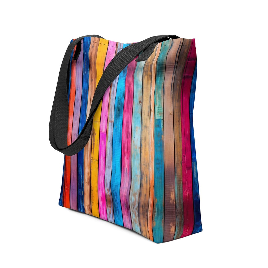 cgk.ink colorful Slatted Rainbow Tote Bag Slatted Rainbow Tote Bag TOTES & BAGS cgk.ink