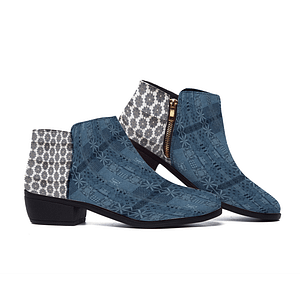 cgk.ink blue Indigo Jag Zippered Boots Indigo Jag Zippered Boots FOOTWEAR cgk.ink