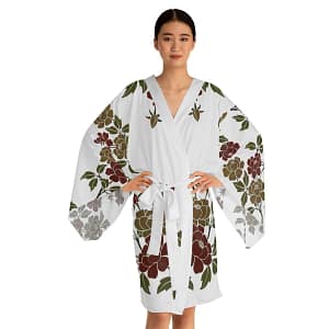 cgk.ink elegant Autumn Leaves Long Sleeve Kimono Robe Autumn Leaves Long Sleeve Kimono Robe JAPAN cgk.ink