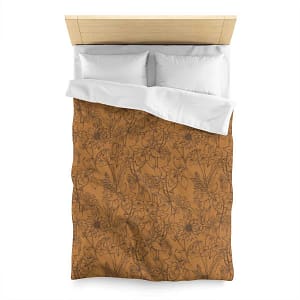 cgk.ink brown Earthen Garden Microfiber Duvet Cover Earthen Garden Microfiber Duvet Cover BED & BATH cgk.ink