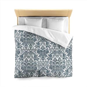 cgk.ink blue Blue Crest Microfiber Duvet Cover Blue Crest Microfiber Duvet Cover BED & BATH cgk.ink
