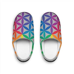 cgk.ink celebratory Rainbow Mandala Men’s Indoor Slippers Rainbow Mandala Men’s Indoor Slippers FOOTWEAR cgk.ink