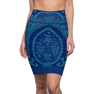 Cobalt Dawn Women’s Pencil Skirt SKIRTS & DRESSES cgk.ink