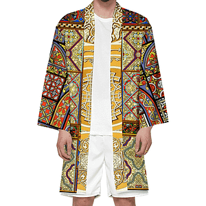 cgk.ink abstract Racinet-Inspired Haori Unisex Kimono “moyen âge” Racinet-Inspired Haori Unisex Kimono “moyen âge” inspired by FINE ART cgk.ink