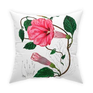 cgk.ink casual Hibiscus and Poppy Broadcloth Pillow Hibiscus and Poppy Broadcloth Pillow DÉCOR cgk.ink
