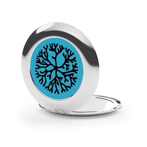 cgk.ink elegant Turquoise Coral Compact Travel Mirror Turquoise Coral Compact Travel Mirror ACCESSORIES & GIFTS cgk.ink