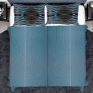 cgk.ink blue Blue Zebra Queen Size Bedding Cover Set (Pillowcases & Quilt Cover) Blue Zebra Queen Size Bedding Cover Set (Pillowcases & Quilt Cover) BED & BATH cgk.ink