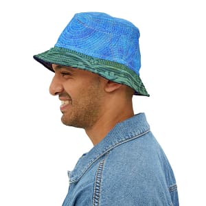 cgk.ink blue Calm Blue Safari Bucket Hat Calm Blue Safari Bucket Hat HATS cgk.ink