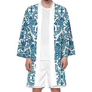 cgk.ink blue Monaco Haori Kimono Monaco Haori Kimono JAPAN cgk.ink