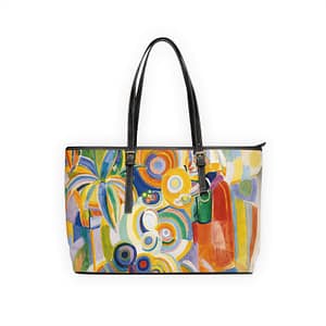 cgk.ink abstract Delaunay: Portuguese Woman Leather Tote Bag Delaunay: Portuguese Woman Leather Tote Bag inspired by FINE ART cgk.ink