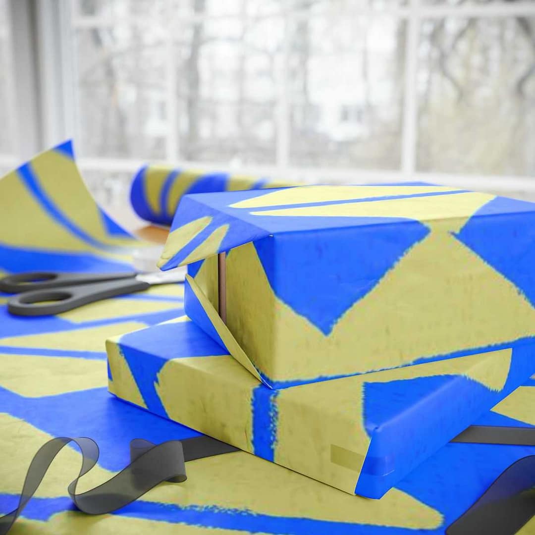 cgk.ink abstract Blue Blocks Wrapping Papers Blue Blocks Wrapping Papers ACCESSORIES & GIFTS cgk.ink