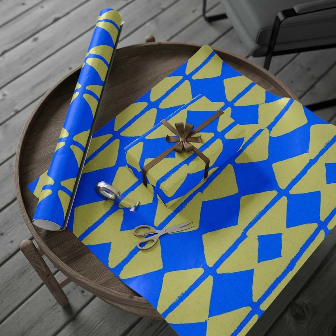 cgk.ink abstract Blue Blocks Wrapping Papers Blue Blocks Wrapping Papers ACCESSORIES & GIFTS cgk.ink
