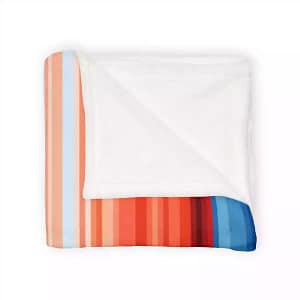 Global Warming Stripes Soft Polyester Blanket BED & BATH cgk.ink