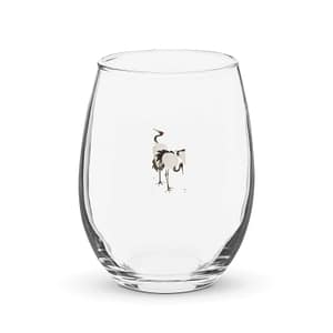 Golden Cranes Stemless Wine Glass ENTERTAINING cgk.ink