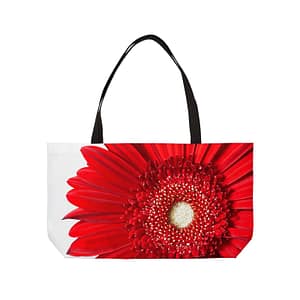 Vibrant Red Gerbera Daisy Weekender Tote Bag – Perfect for Travel & Special Occasions TOTES & BAGS cgk.ink