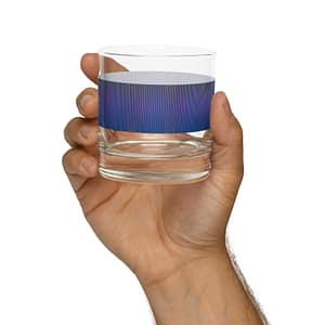 Indigo Current Rocks Glass ENTERTAINING cgk.ink