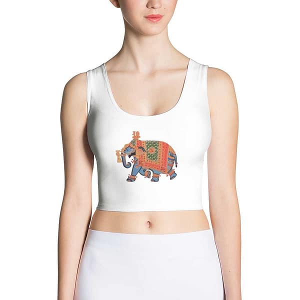 Ornate Elephant Crop Top the ART of INDIA cgk.ink