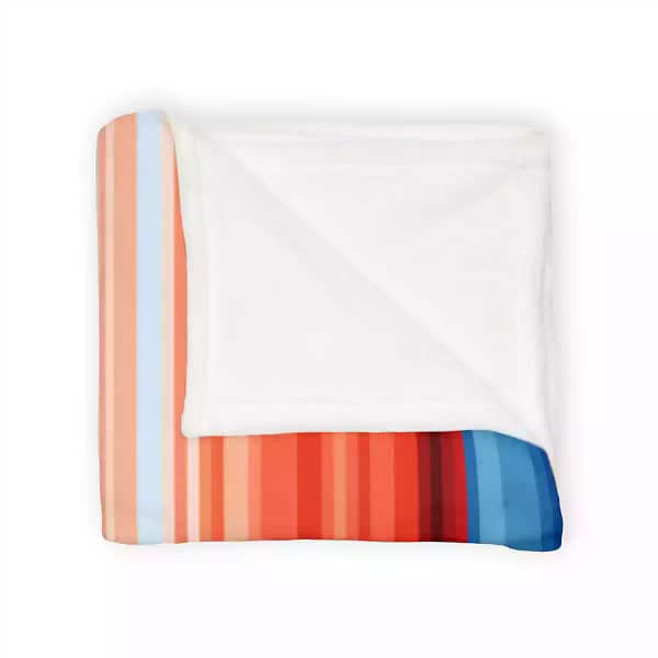 Global Warming Stripes Soft Polyester Blanket BED & BATH cgk.ink