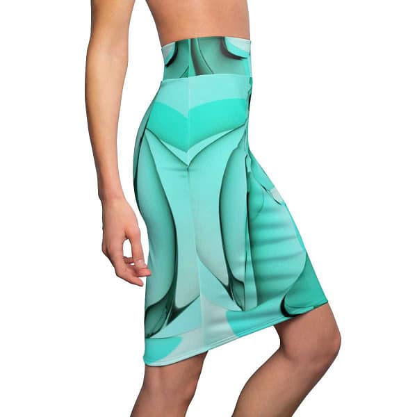 Folded Celadon Women’s Pencil Skirt SKIRTS & DRESSES cgk.ink