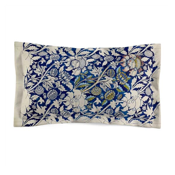Blue Floral Morris Microfiber Pillow Sham BED & BATH cgk.ink