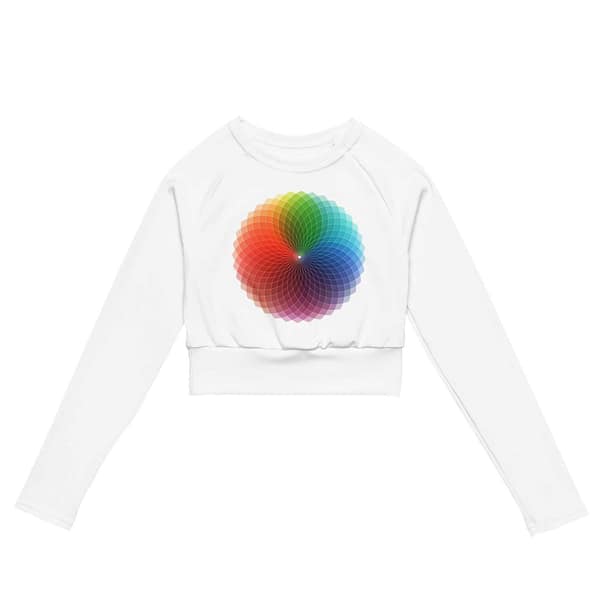 Color Wheel Recycled Long-Sleeve Crop Top the ECO-LOGIC COLLECTION cgk.ink