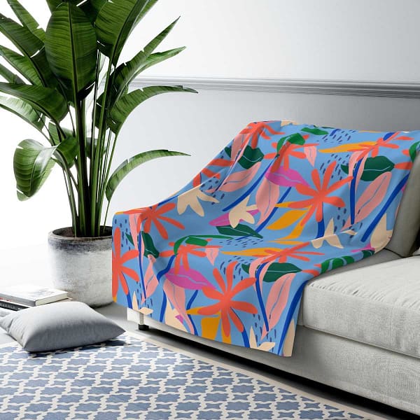 Rainy Graden Sherpa Fleece Blanket BED & BATH cgk.ink