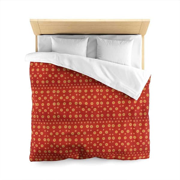 Red Tapis Microfiber Duvet Cover BED & BATH cgk.ink