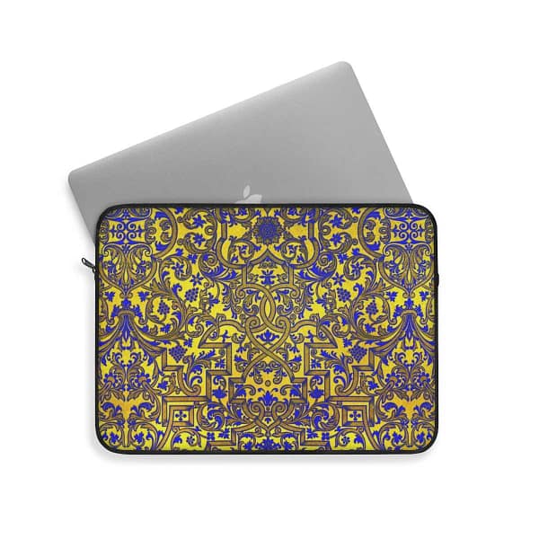 Yellow Indigo Brocade Laptop Sleeve ACCESSORIES & GIFTS cgk.ink