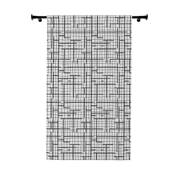Gris Grid Window Curtain (1 Piece) DÉCOR cgk.ink