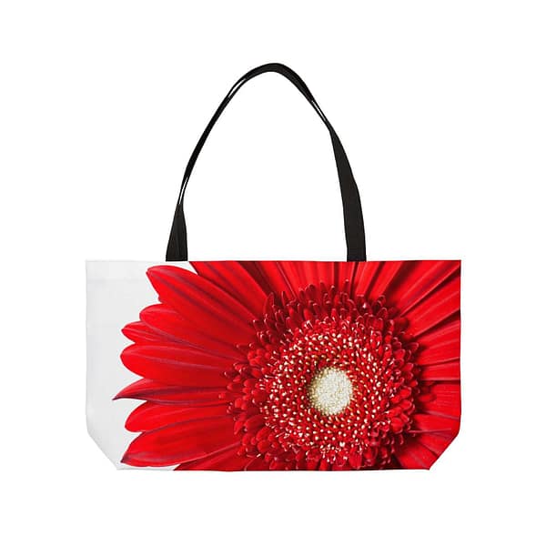 Vibrant Red Gerbera Daisy Weekender Tote Bag – Perfect for Travel & Special Occasions TOTES & BAGS cgk.ink