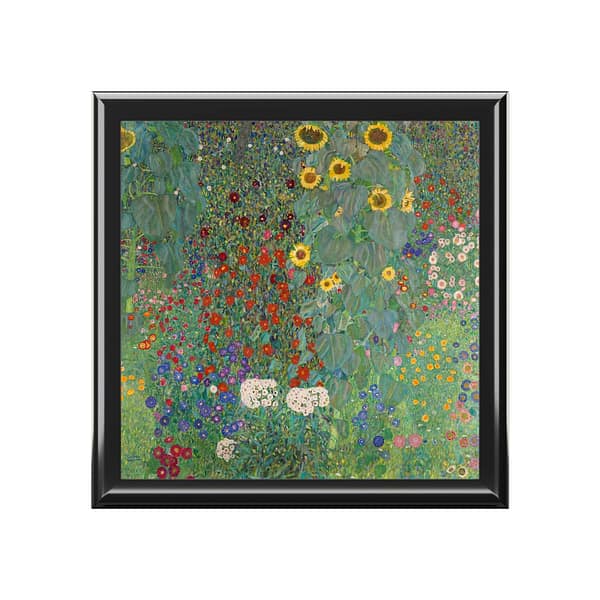 Gustav Klimt: Farm Garden with Sunflowers, 1905-06 Jewelry Box inspired by FINE ART cgk.ink