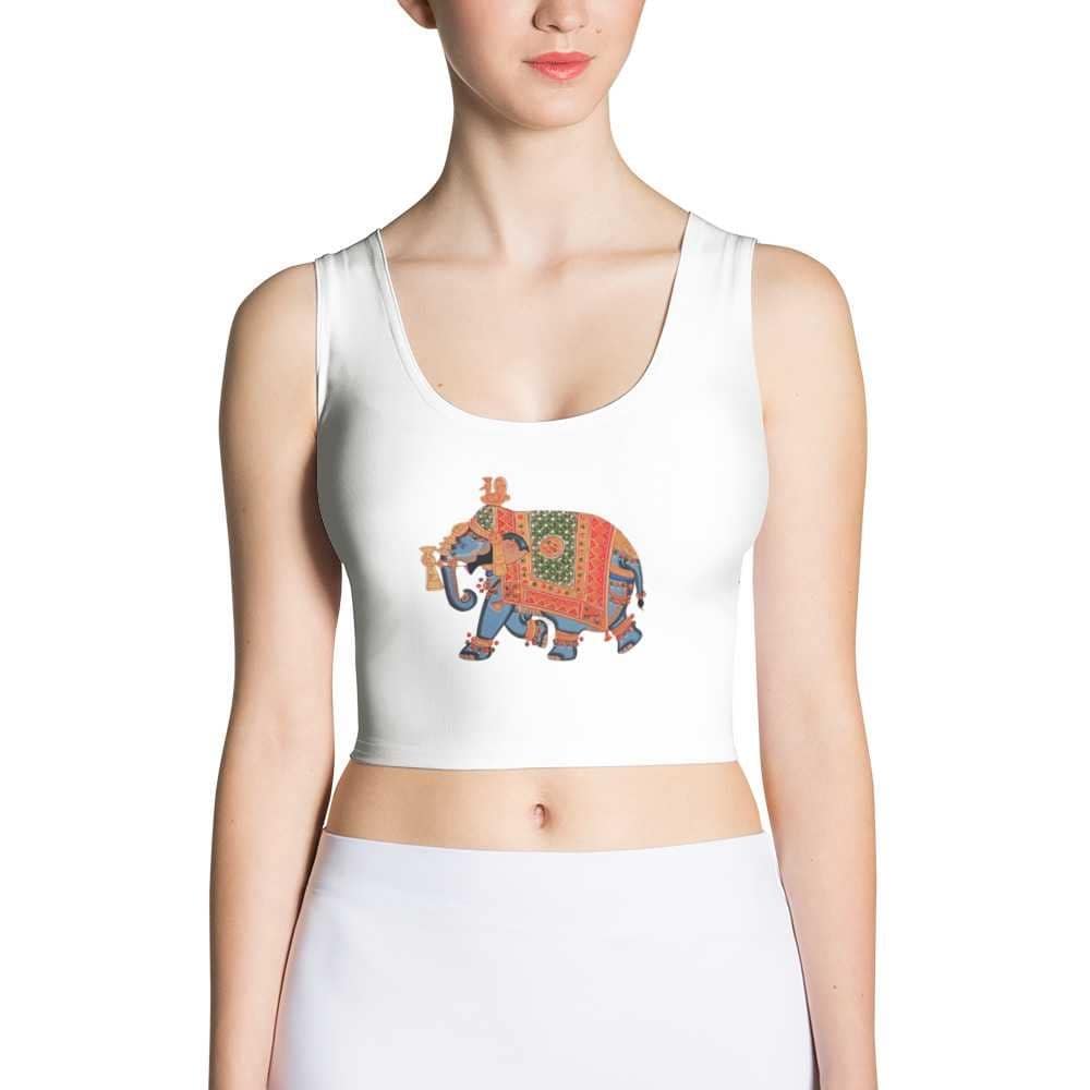 cgk.ink active Ornate Elephant Crop Top Ornate Elephant Crop Top the ART of INDIA cgk.ink