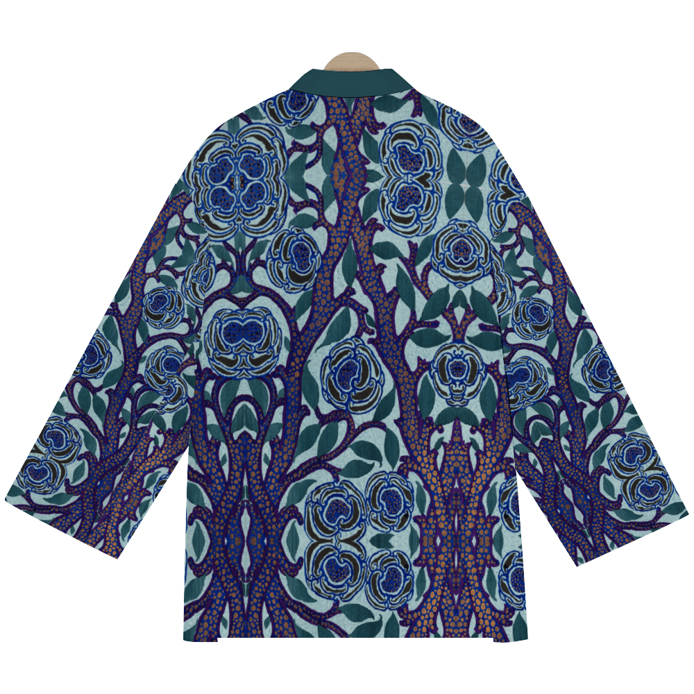 cgk.ink blue Indigo Rose Vine Tang (Tangzhuang) Classic Jacket Indigo Rose Vine Tang (Tangzhuang) Classic Jacket CHINA cgk.ink