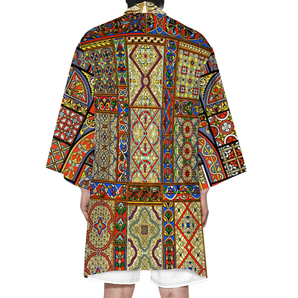 cgk.ink abstract Racinet-Inspired Haori Unisex Kimono “moyen âge” Racinet-Inspired Haori Unisex Kimono “moyen âge” inspired by FINE ART cgk.ink