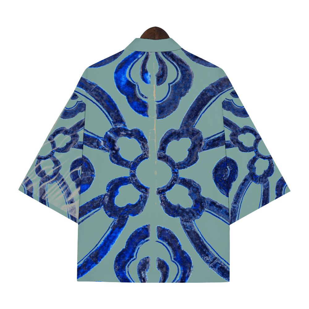 cgk.ink blue Cobalt Daisy Japanese-Style Kimono Cobalt Daisy Japanese-Style Kimono JAPAN cgk.ink