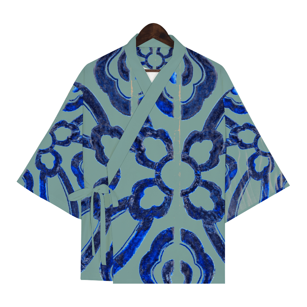 cgk.ink blue Cobalt Daisy Japanese-Style Kimono Cobalt Daisy Japanese-Style Kimono JAPAN cgk.ink