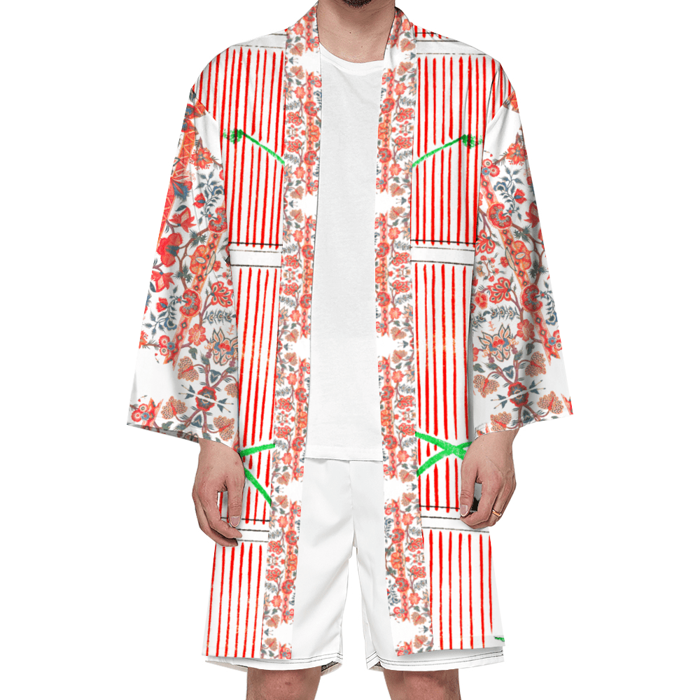 cgk.ink chic Red Cardinal Haori Kimono Red Cardinal Haori Kimono KIMONOS & JACKETS cgk.ink