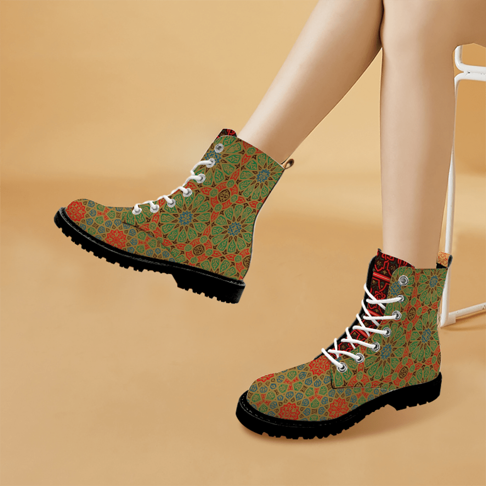 cgk.ink abstract Complex Mandala Round Toe Boots Complex Mandala Round Toe Boots FOOTWEAR cgk.ink