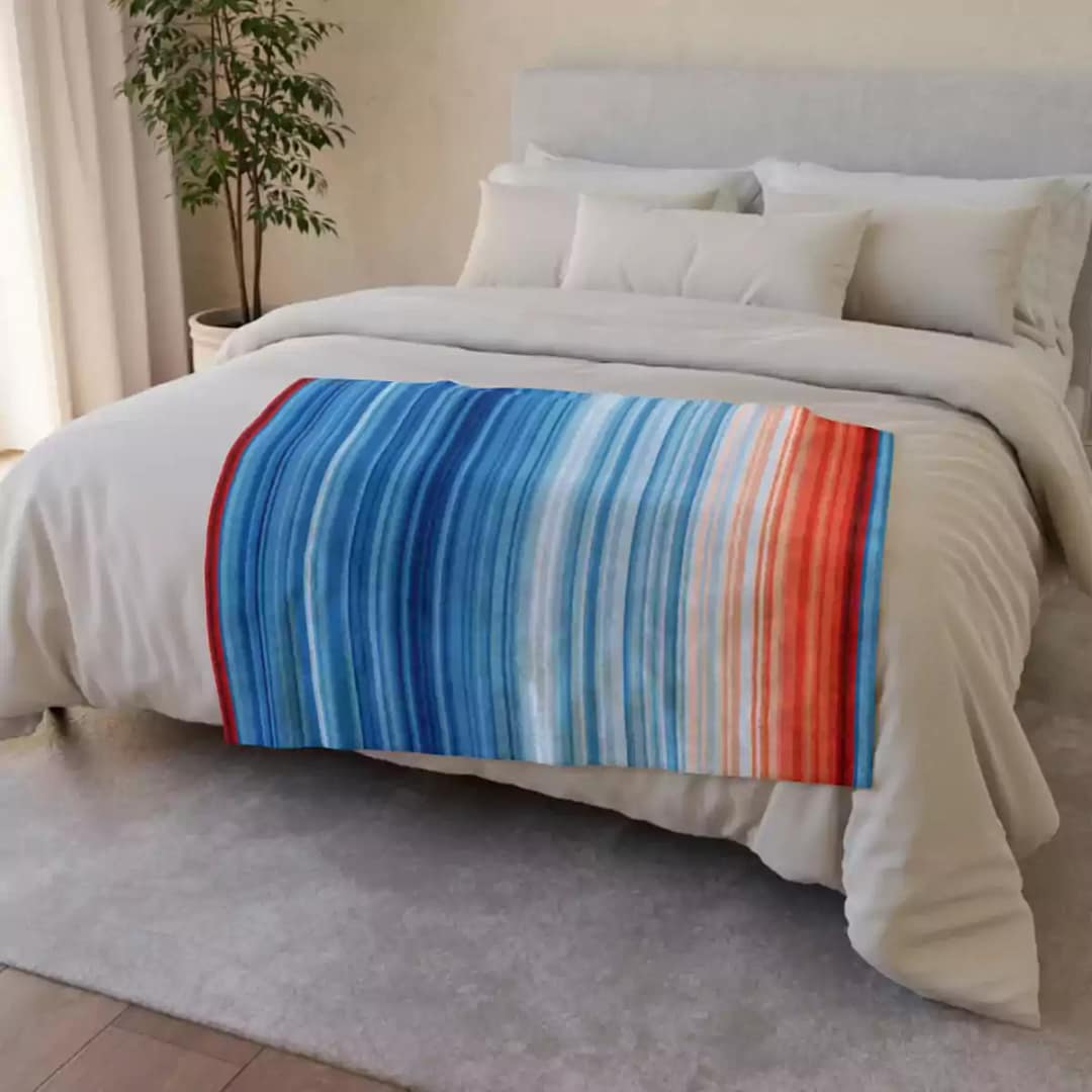 cgk.ink #SHOW YOUR STRIPES Global Warming Stripes Soft Polyester Blanket Global Warming Stripes Soft Polyester Blanket BED & BATH cgk.ink