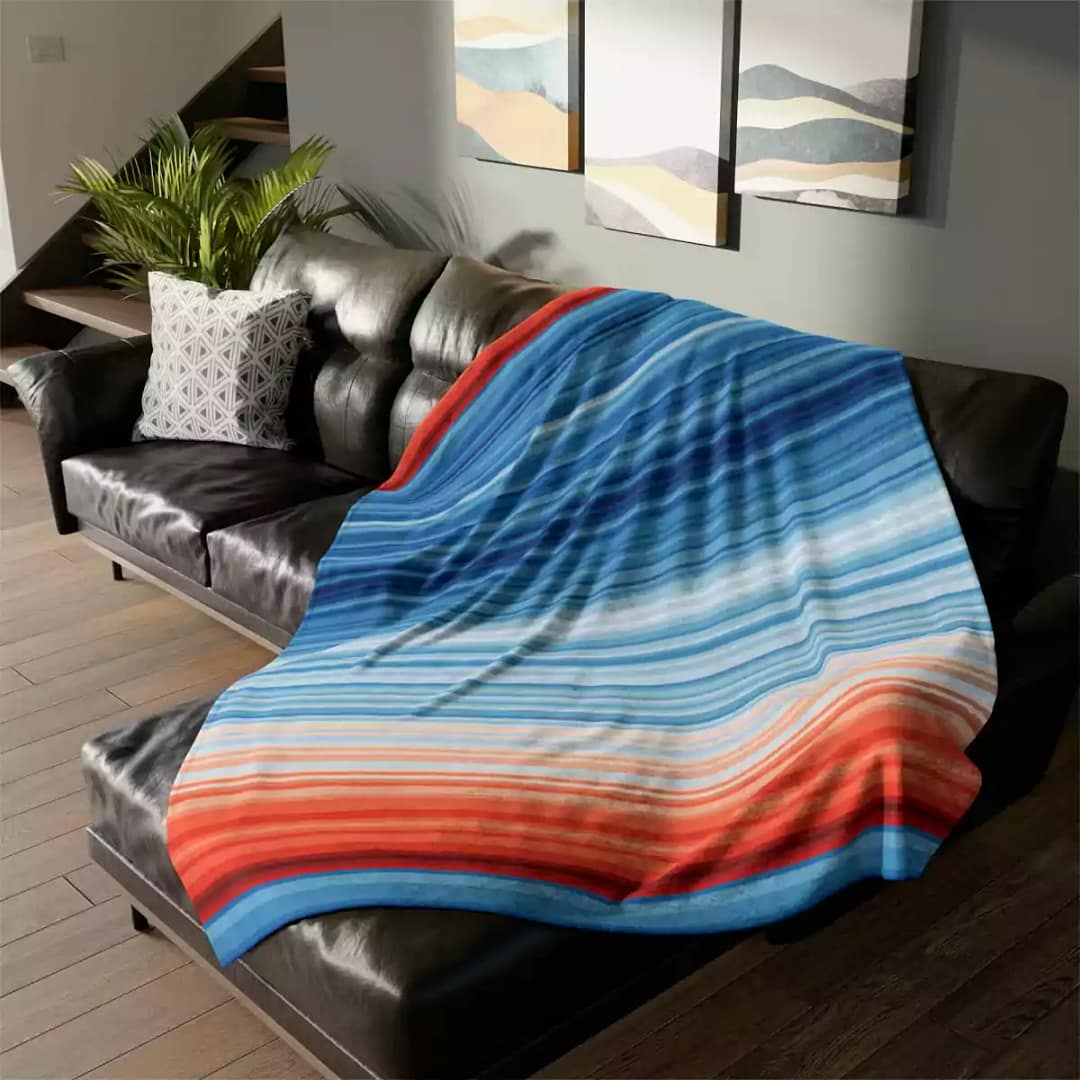 cgk.ink #SHOW YOUR STRIPES Global Warming Stripes Soft Polyester Blanket Global Warming Stripes Soft Polyester Blanket BED & BATH cgk.ink
