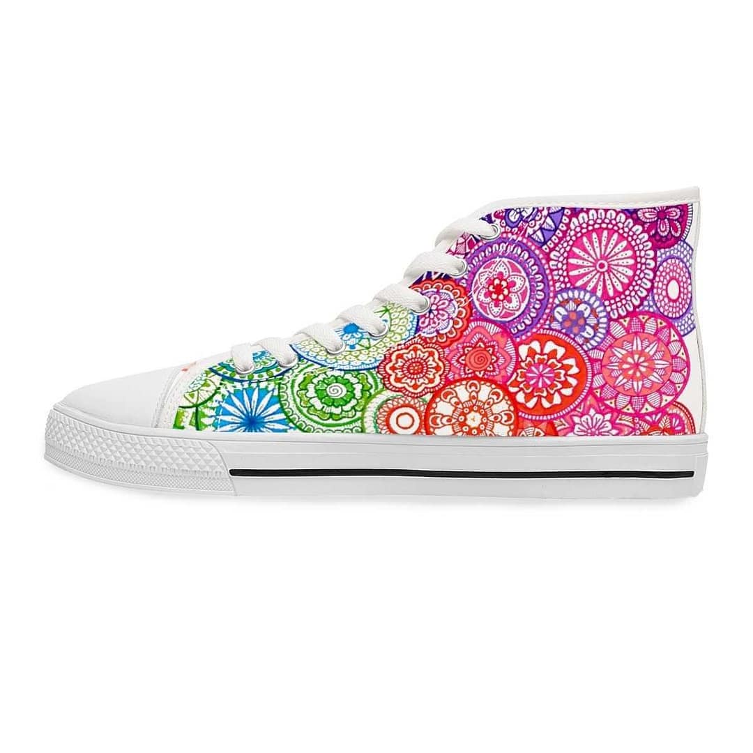 cgk.ink active Rainbow Mandala Women’s High Top Sneakers Rainbow Mandala Women’s High Top Sneakers SHOES cgk.ink