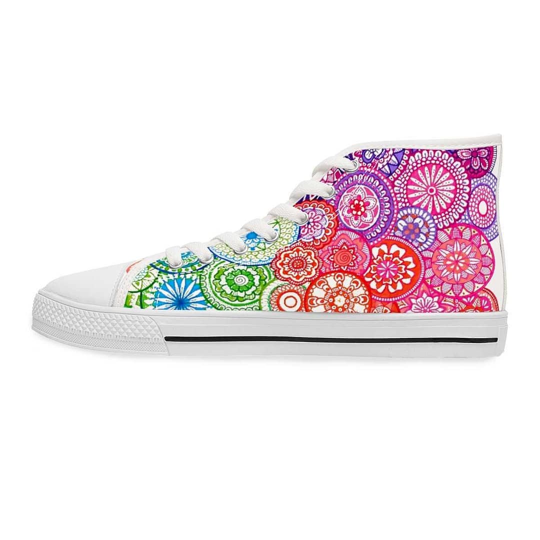 cgk.ink active Rainbow Mandala Women’s High Top Sneakers Rainbow Mandala Women’s High Top Sneakers SHOES cgk.ink