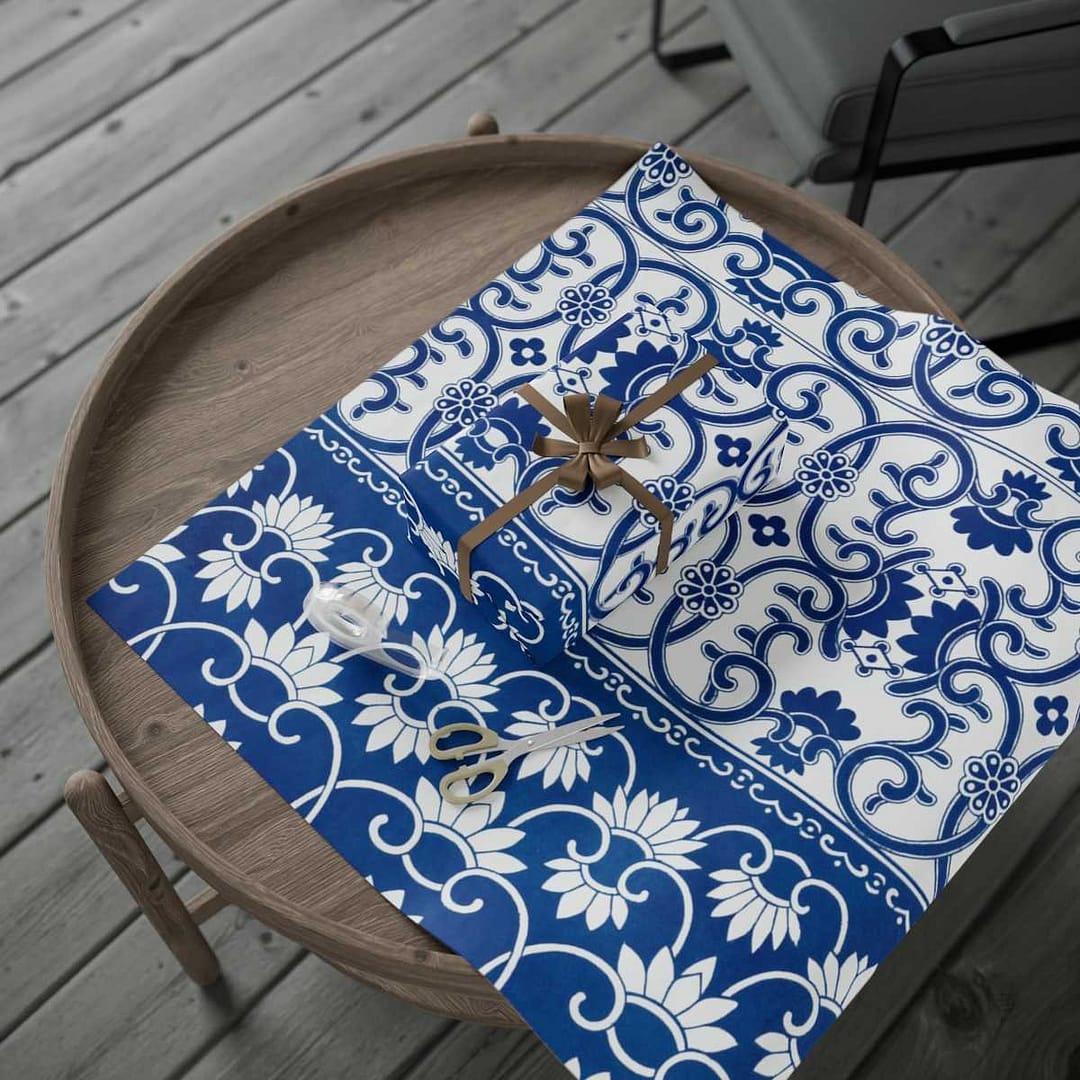 cgk.ink abstract Blue Porcelain Wrapping Papers Blue Porcelain Wrapping Papers ACCESSORIES & GIFTS cgk.ink