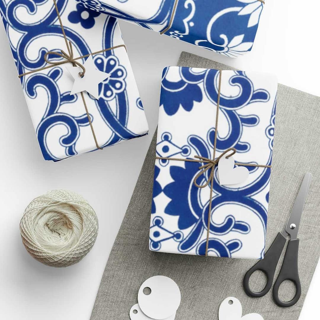 cgk.ink abstract Blue Porcelain Wrapping Papers Blue Porcelain Wrapping Papers ACCESSORIES & GIFTS cgk.ink