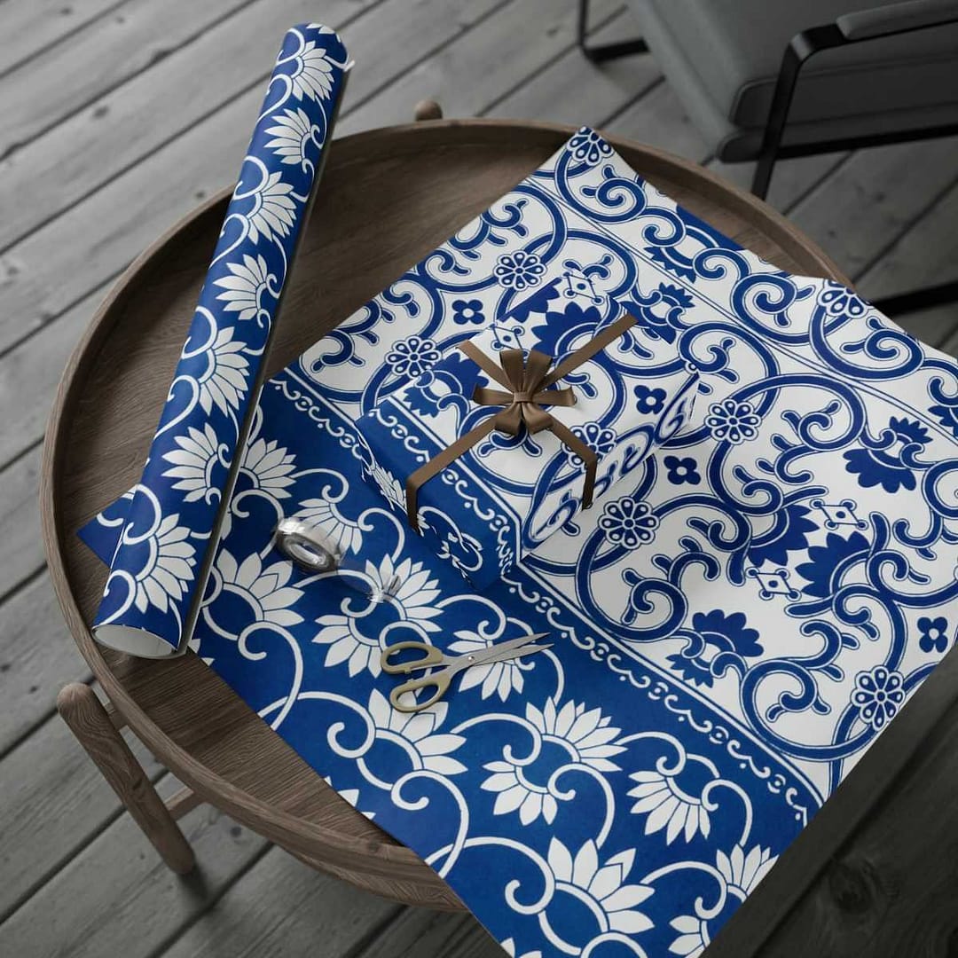 cgk.ink abstract Blue Porcelain Wrapping Papers Blue Porcelain Wrapping Papers ACCESSORIES & GIFTS cgk.ink