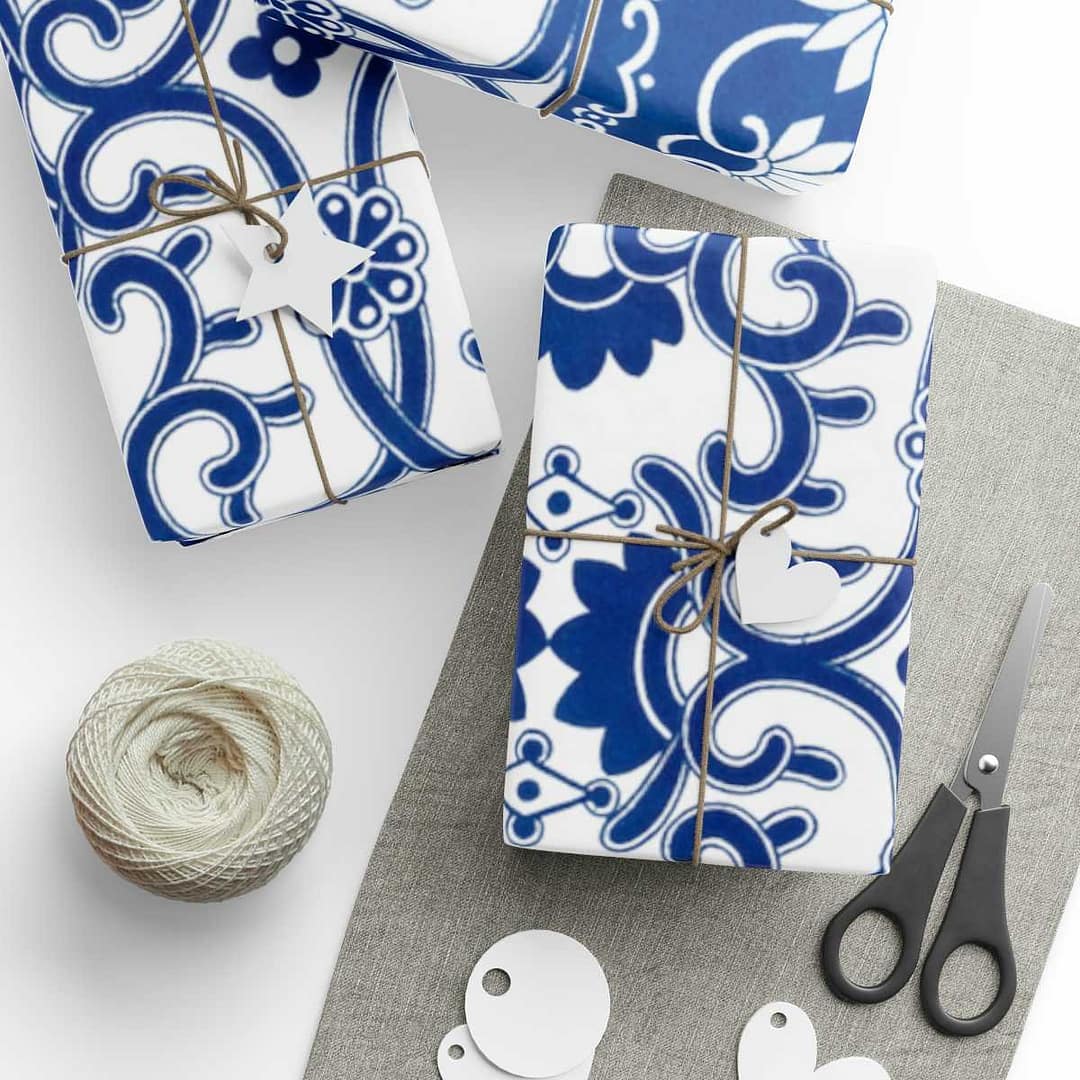 cgk.ink abstract Blue Porcelain Wrapping Papers Blue Porcelain Wrapping Papers ACCESSORIES & GIFTS cgk.ink