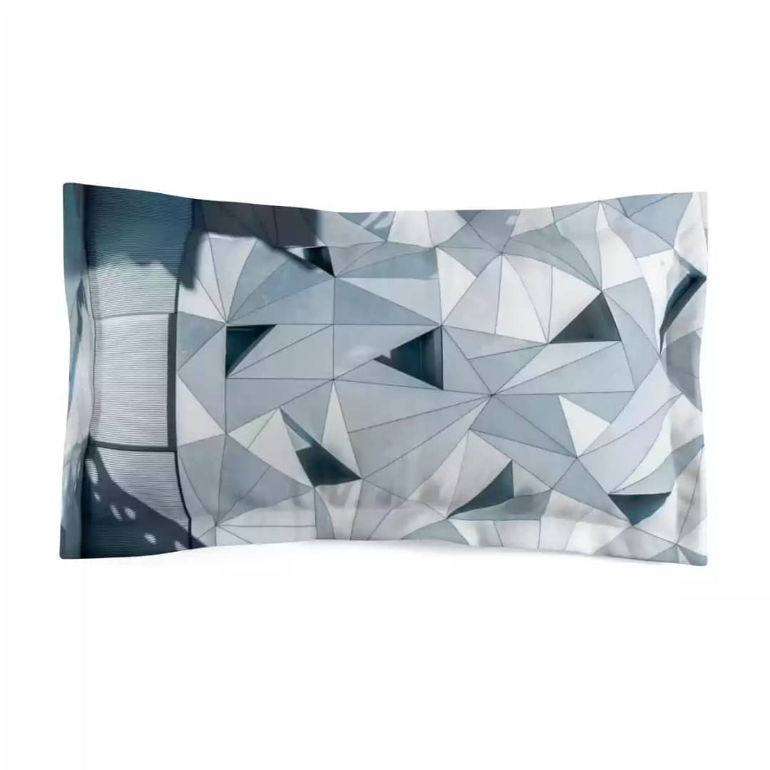 cgk.ink contemporary Pixelated Origami Microfiber Pillow Sham Pixelated Origami Microfiber Pillow Sham BED & BATH cgk.ink