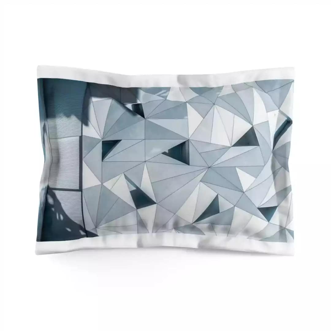cgk.ink contemporary Pixelated Origami Microfiber Pillow Sham Pixelated Origami Microfiber Pillow Sham BED & BATH cgk.ink