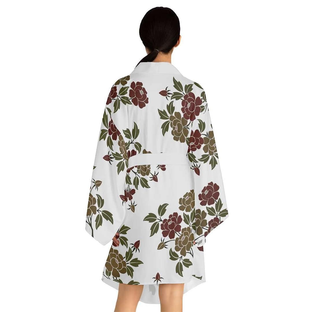 cgk.ink elegant Autumn Leaves Long Sleeve Kimono Robe Autumn Leaves Long Sleeve Kimono Robe JAPAN cgk.ink